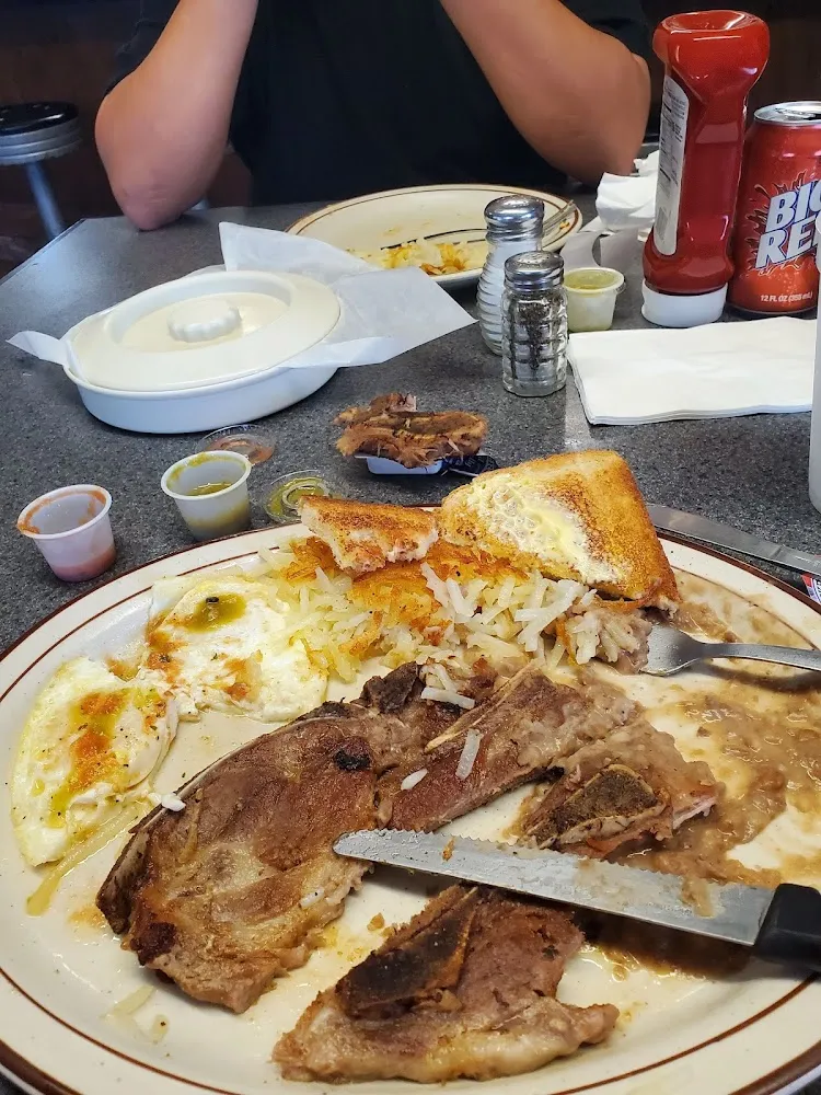 Pork Chops and Eggs and Toast